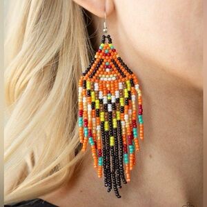 Colorful Beaded Dangle Earrings